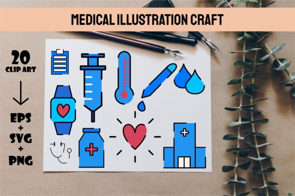 Medical Illustration Bundle: Graphics for Crafts