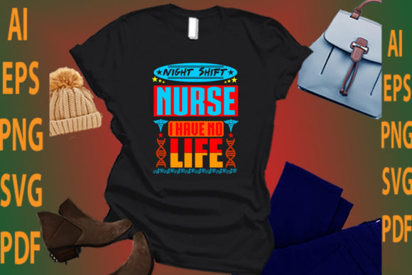 Night Shift Nurse Graphics for Crafts