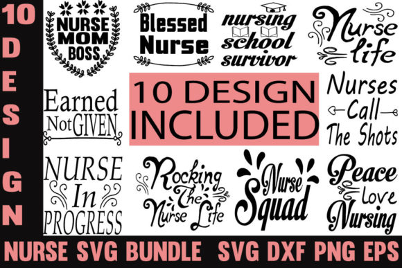 Nurse Designs Bundle: Graphics for Crafts
