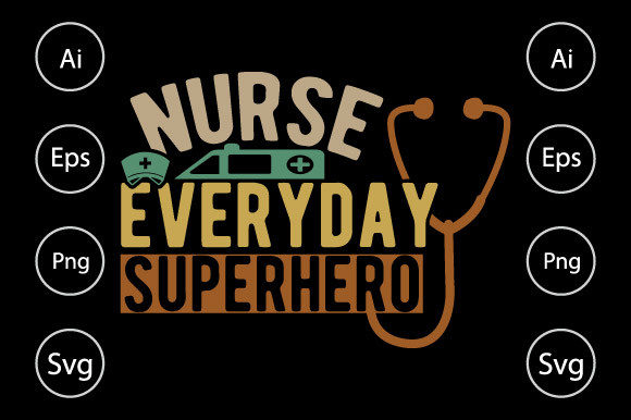 Nurse Superhero Graphics for Crafts
