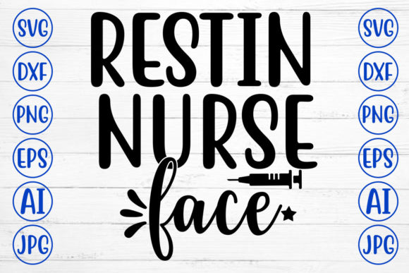 RESTIN NURSE FACE Graphics for Crafts