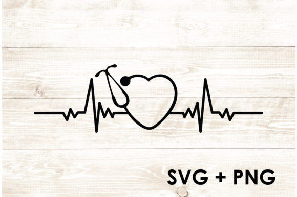 Stethoscope Heartbeat Graphics for Crafts